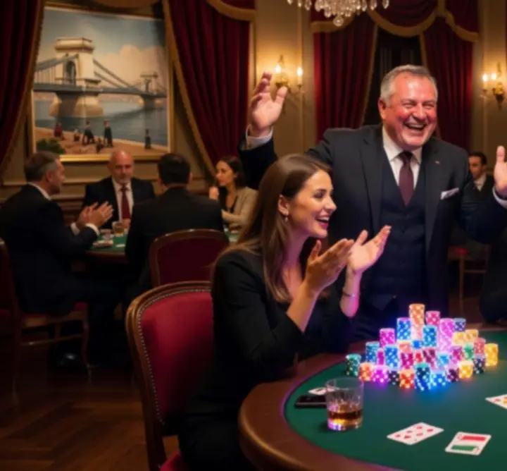 Hangulatos pillanat egy poker est fotóján