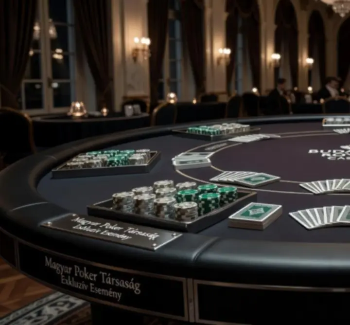 Mobil poker asztal és kiegészítők telepítve