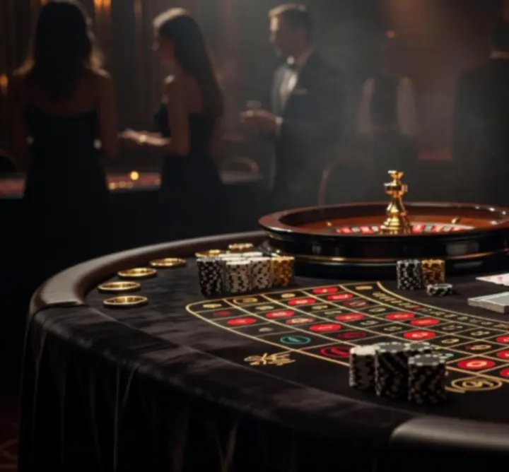 Rulett és blackjack kaszinó asztalok prémium felszereléssel.